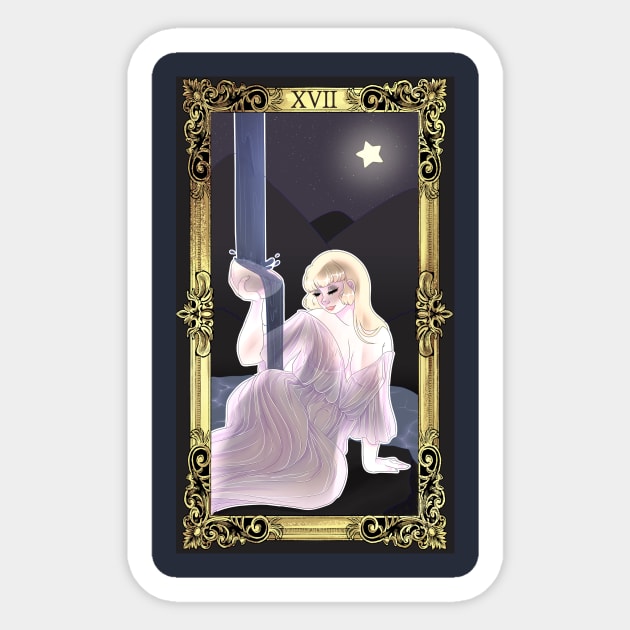 The Star XVII | Tarot Card Sticker by Bad Witch